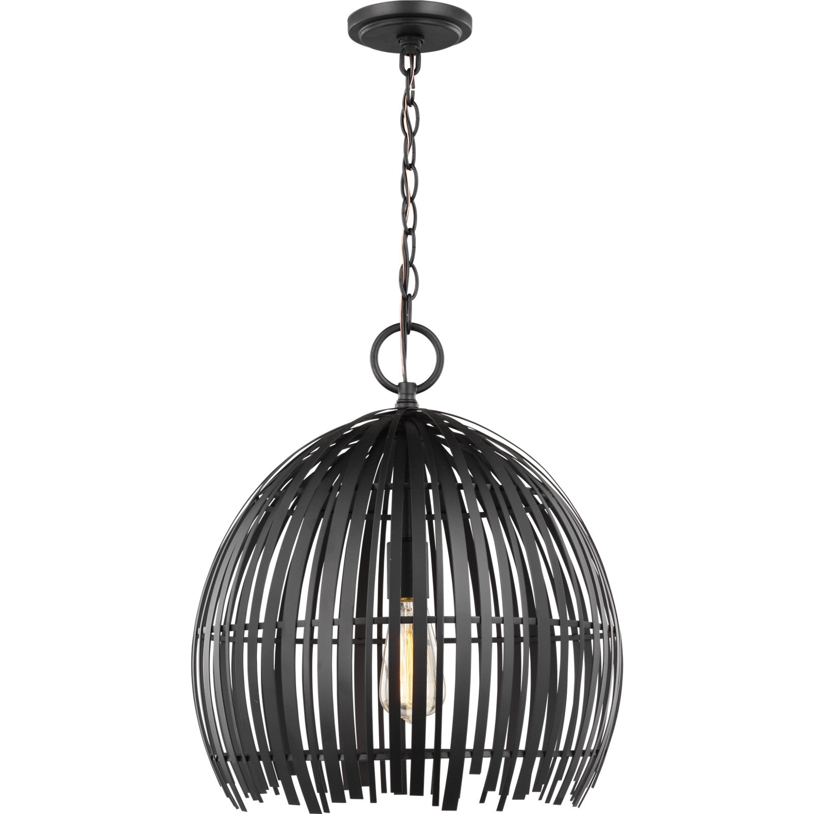 Hanalei Medium Pendant in Washed Pine - Visual Comfort Ceiling Lights