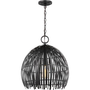 Hanalei Medium Pendant in Washed Pine - Visual Comfort Ceiling Lights