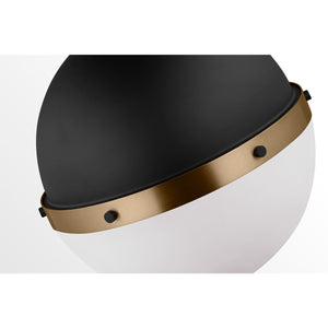 Hanks One Light Medium Pendant Midnight Black - Visual Comfort Ceiling Lights