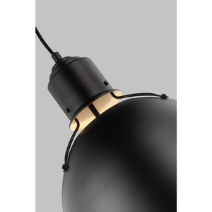 Huey One Light Medium Pendant Midnight Black - Visual Comfort Ceiling Lights