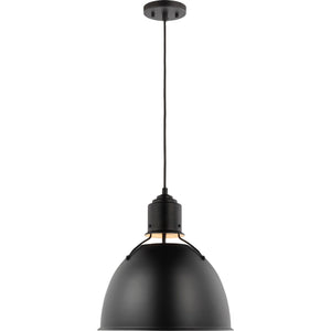 Huey One Light Medium Pendant Midnight Black - Visual Comfort Ceiling Lights