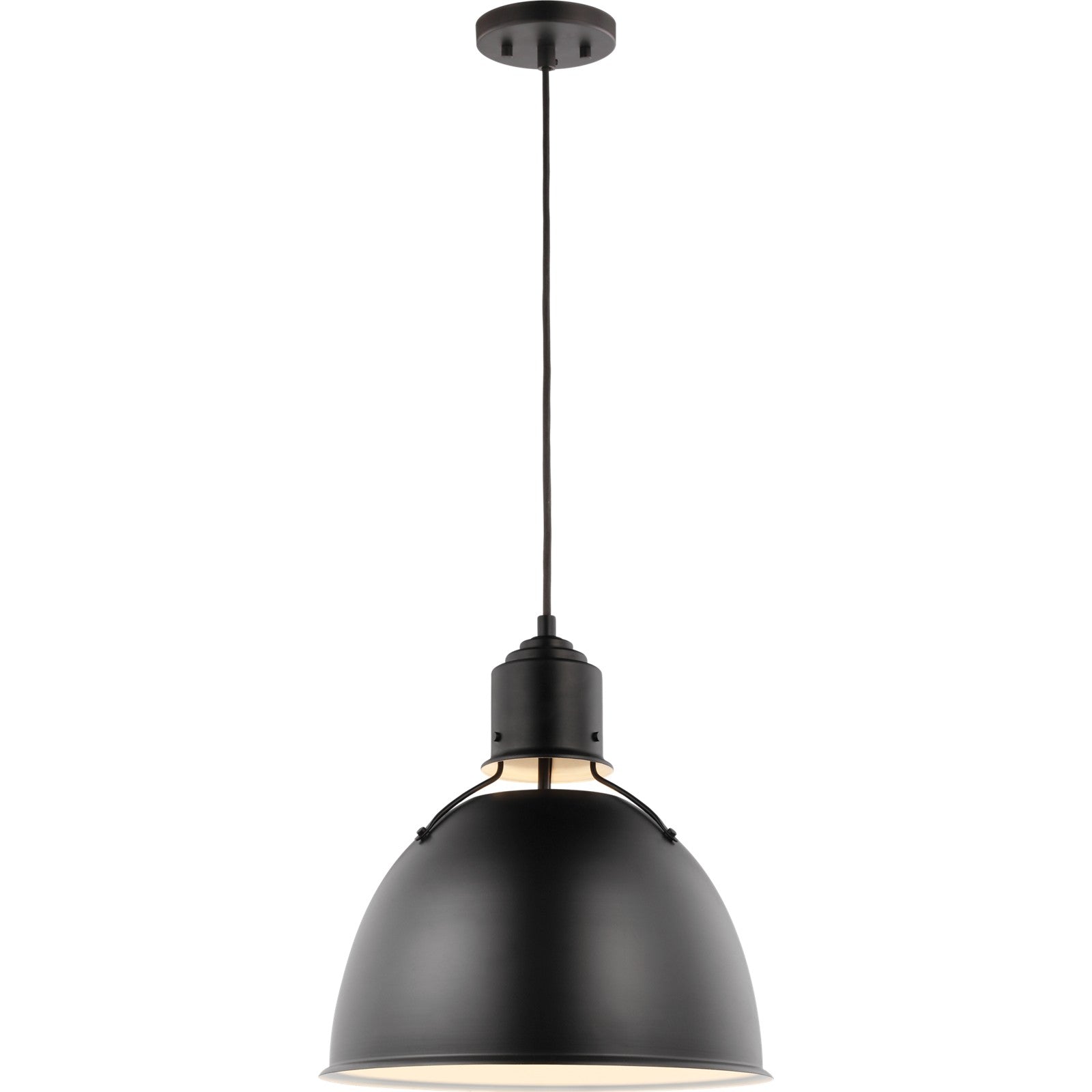 Huey One Light Medium Pendant Midnight Black - Visual Comfort Ceiling Lights