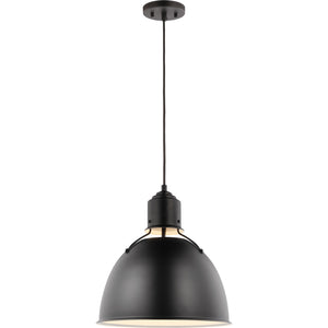 Huey One Light Medium Pendant Midnight Black - Visual Comfort Ceiling Lights