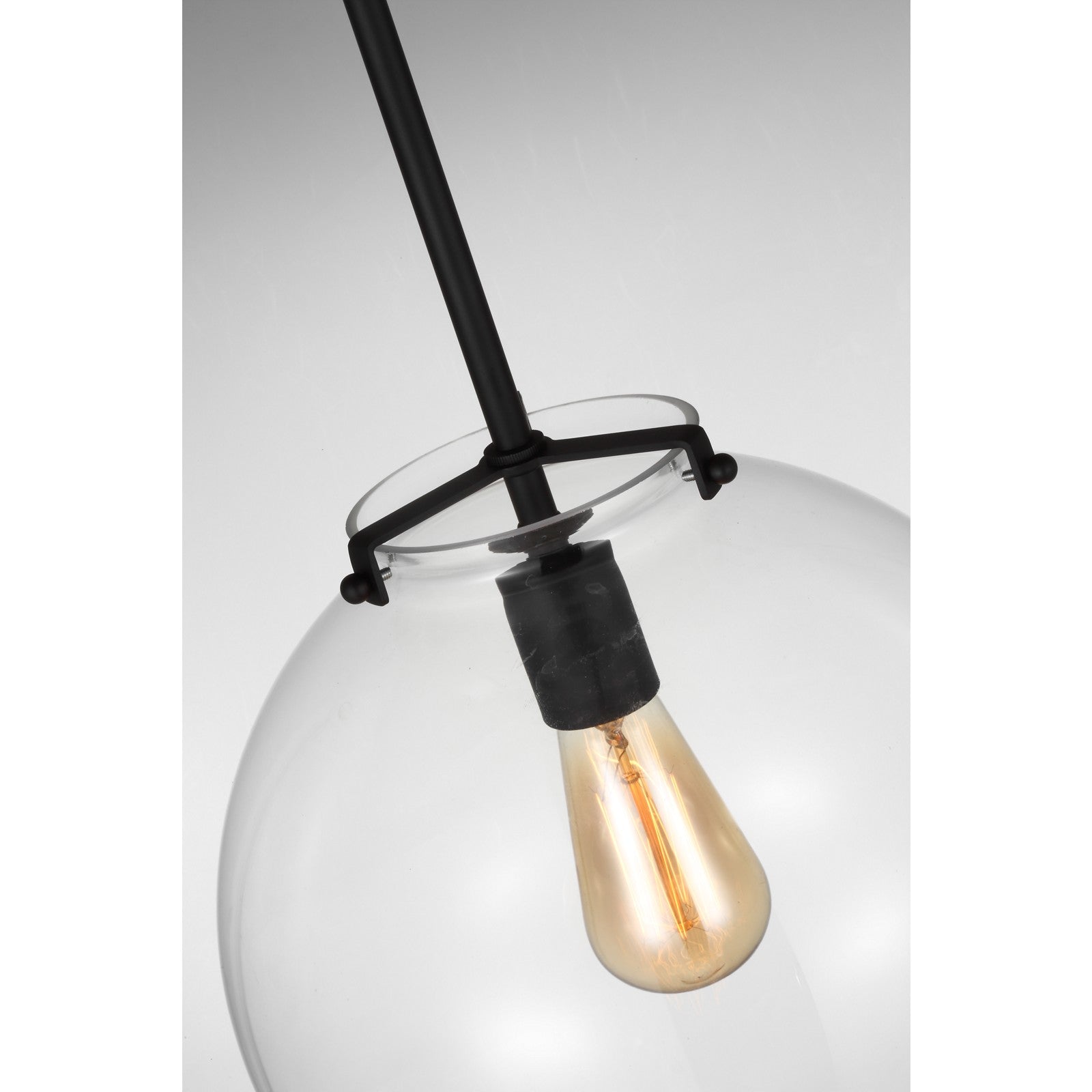 Kate One Light Sphere Pendant Midnight Black - Visual Comfort Ceiling Lights