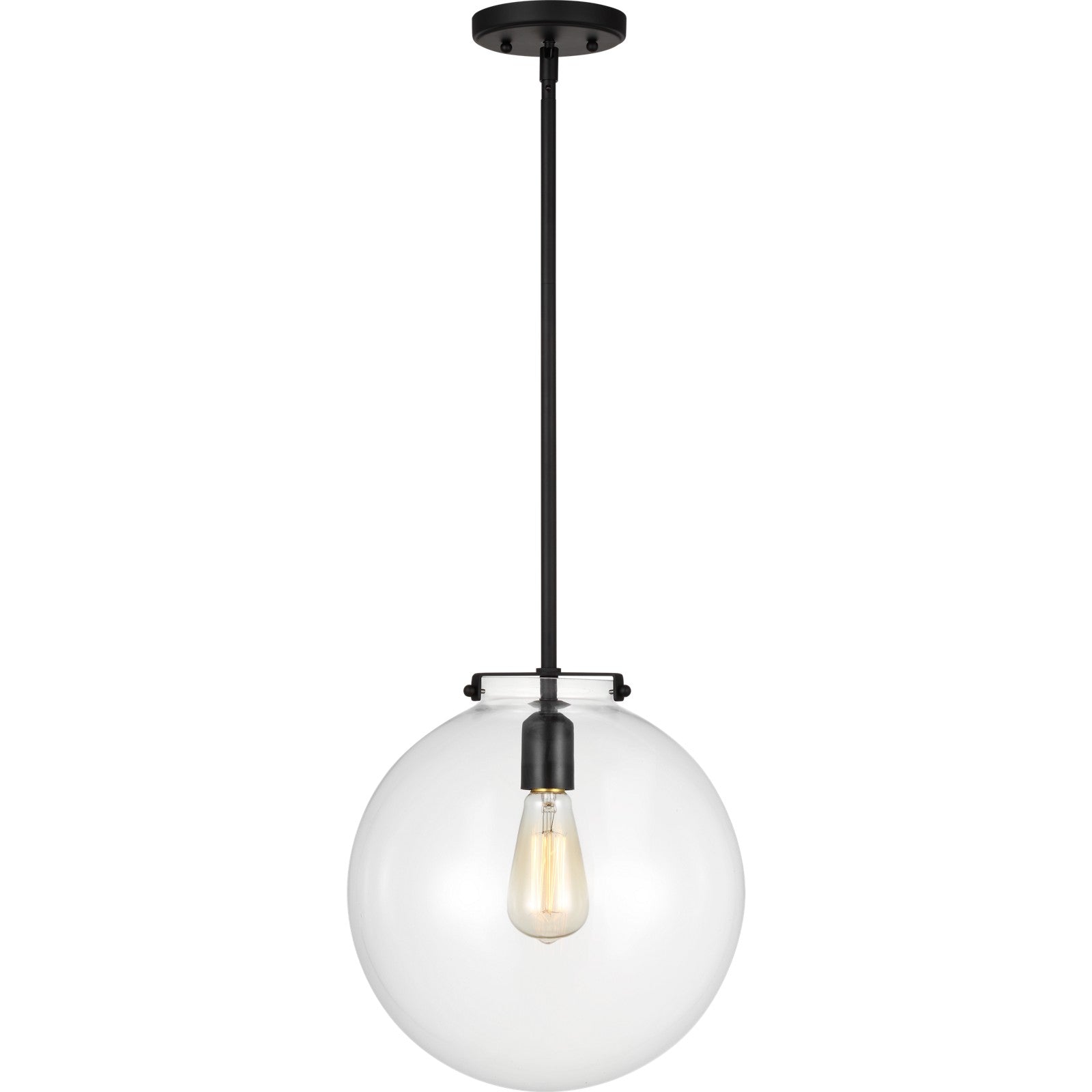 Kate One Light Sphere Pendant Midnight Black - Visual Comfort Ceiling Lights