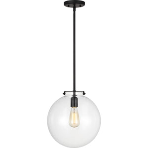 Kate One Light Sphere Pendant Midnight Black - Visual Comfort Ceiling Lights