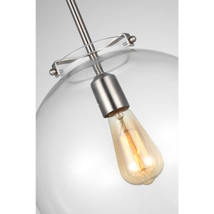 Kate One Light Sphere Pendant Midnight Black - Visual Comfort Ceiling Lights