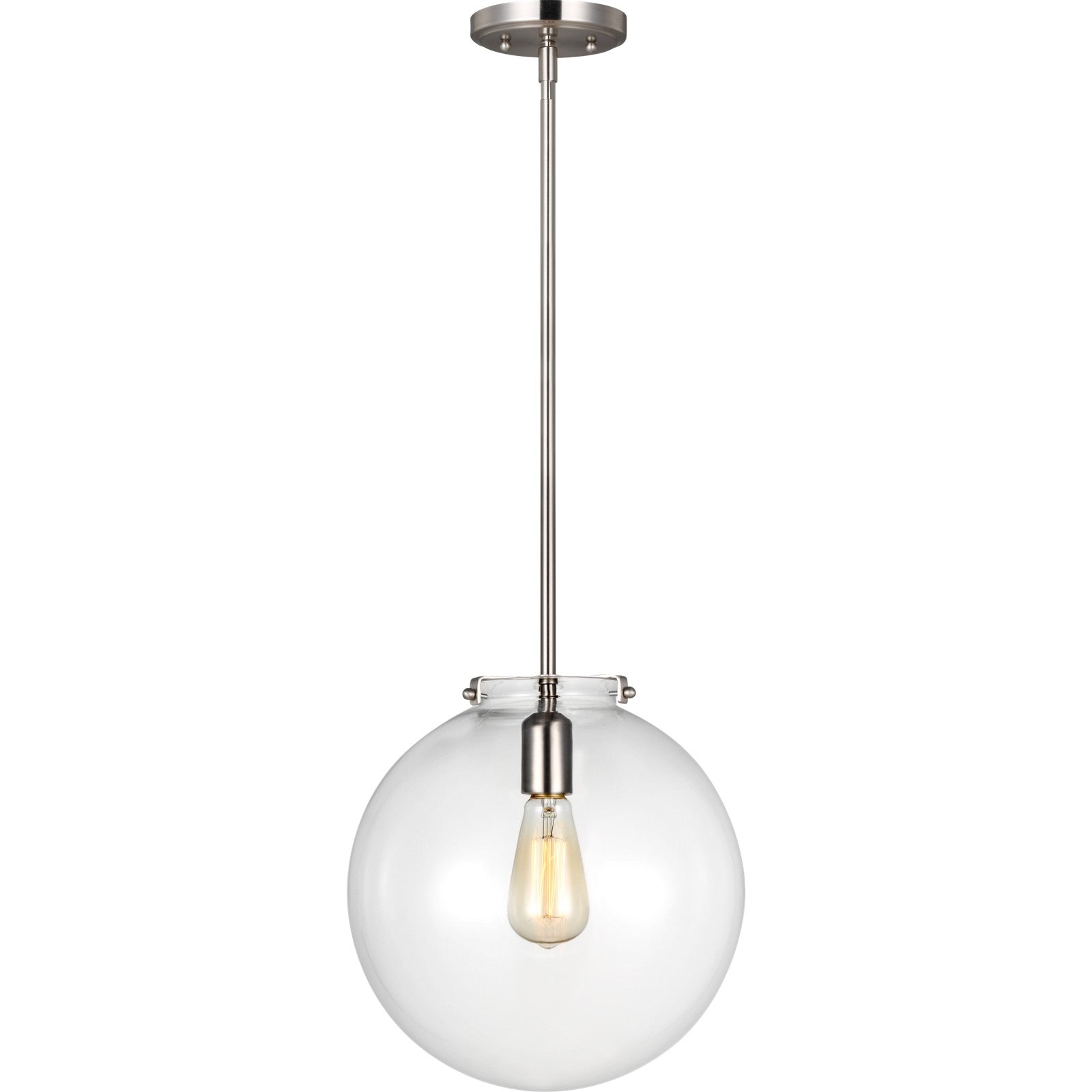 Kate One Light Sphere Pendant Midnight Black - Visual Comfort Ceiling Lights