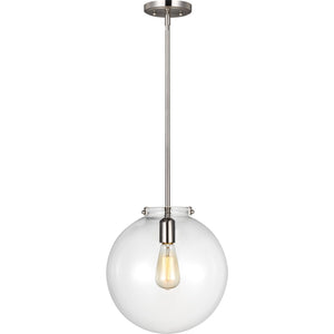 Kate One Light Sphere Pendant Midnight Black - Visual Comfort Ceiling Lights