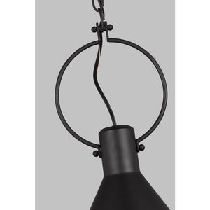 Lyon Large One Light Pendant Midnight Black - Visual Comfort Ceiling Lights
