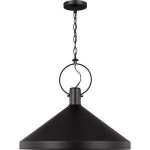 Lyon Large One Light Pendant Midnight Black - Visual Comfort Ceiling Lights