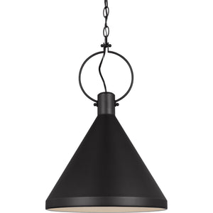 Lyon Medium One Light Pendant Midnight Black - Visual Comfort Ceiling Lights