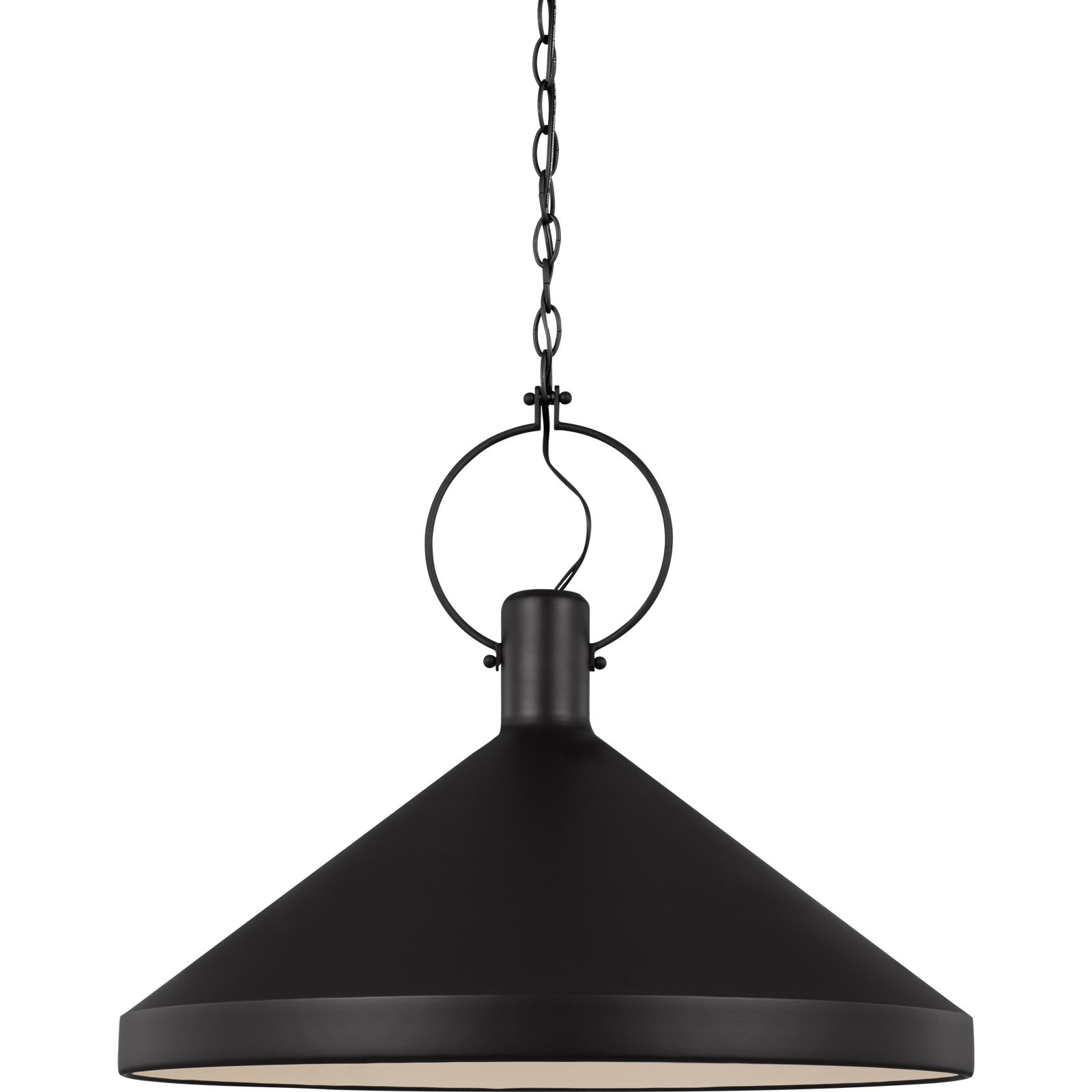 Lyon Large One Light Pendant Midnight Black - Visual Comfort Ceiling Lights