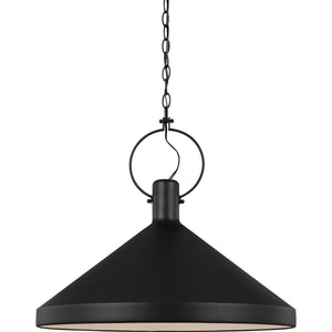 Lyon Large One Light Pendant Midnight Black - Visual Comfort Ceiling Lights