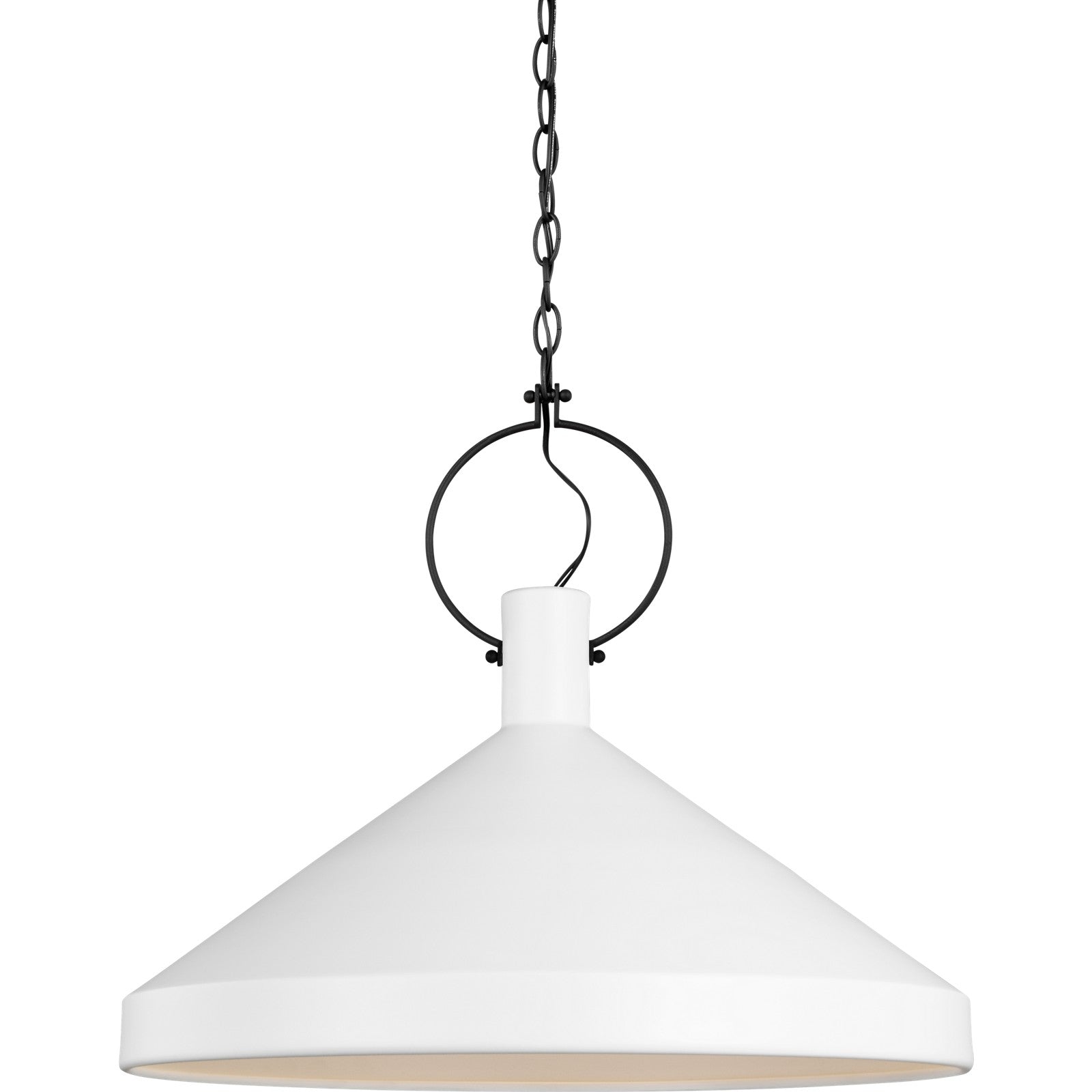 Lyon Large One Light Pendant Midnight Black - Visual Comfort Ceiling Lights