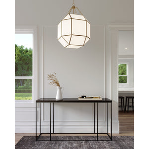 Morrison Medium Lantern in Satin Brass with Smooth White Glass - Visual Comfort Ceiling Lights