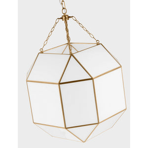 Morrison Large Lantern in Satin Brass and Clear Glass - Visual Comfort Ceiling Lights