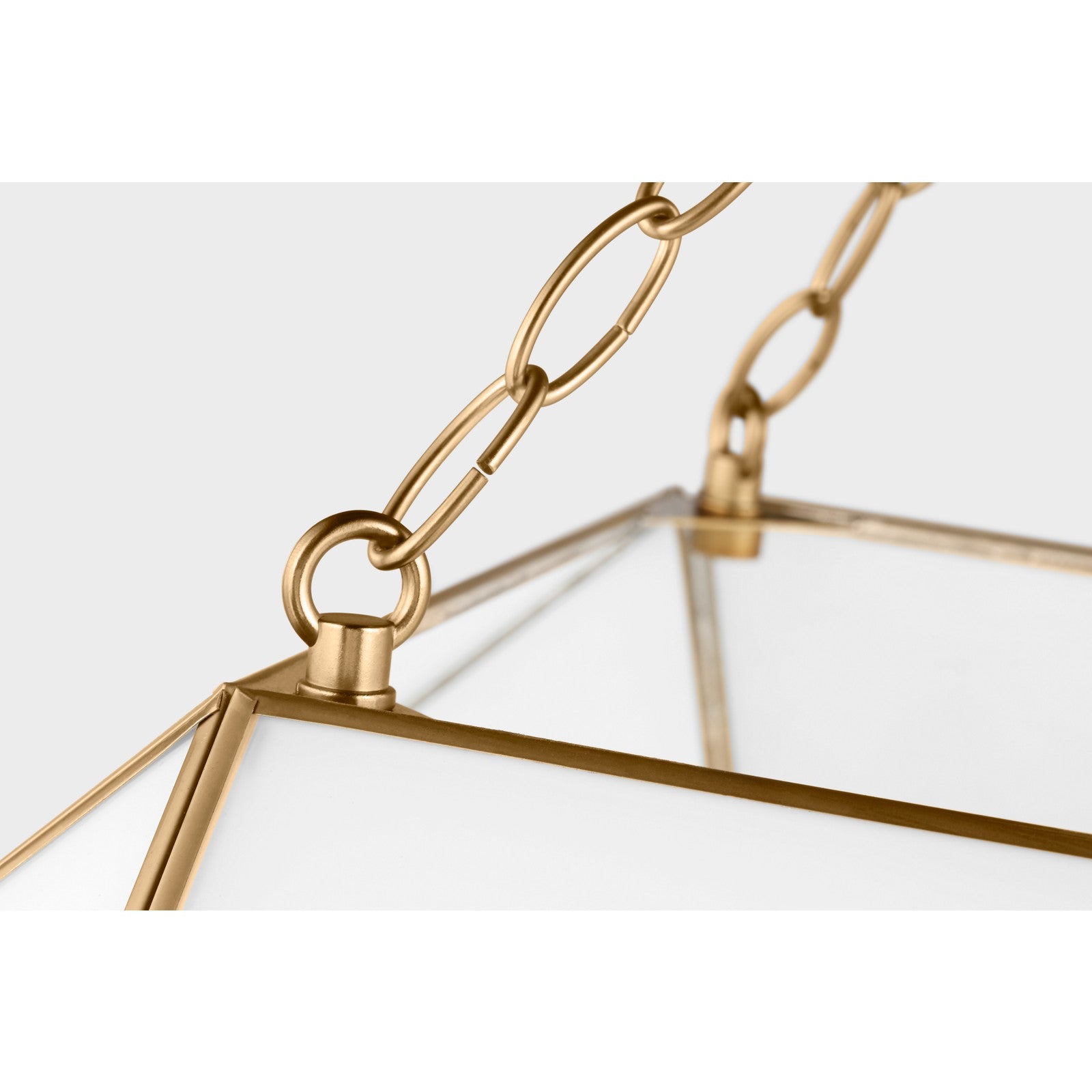 Morrison Large Lantern in Satin Brass and Clear Glass - Visual Comfort Ceiling Lights
