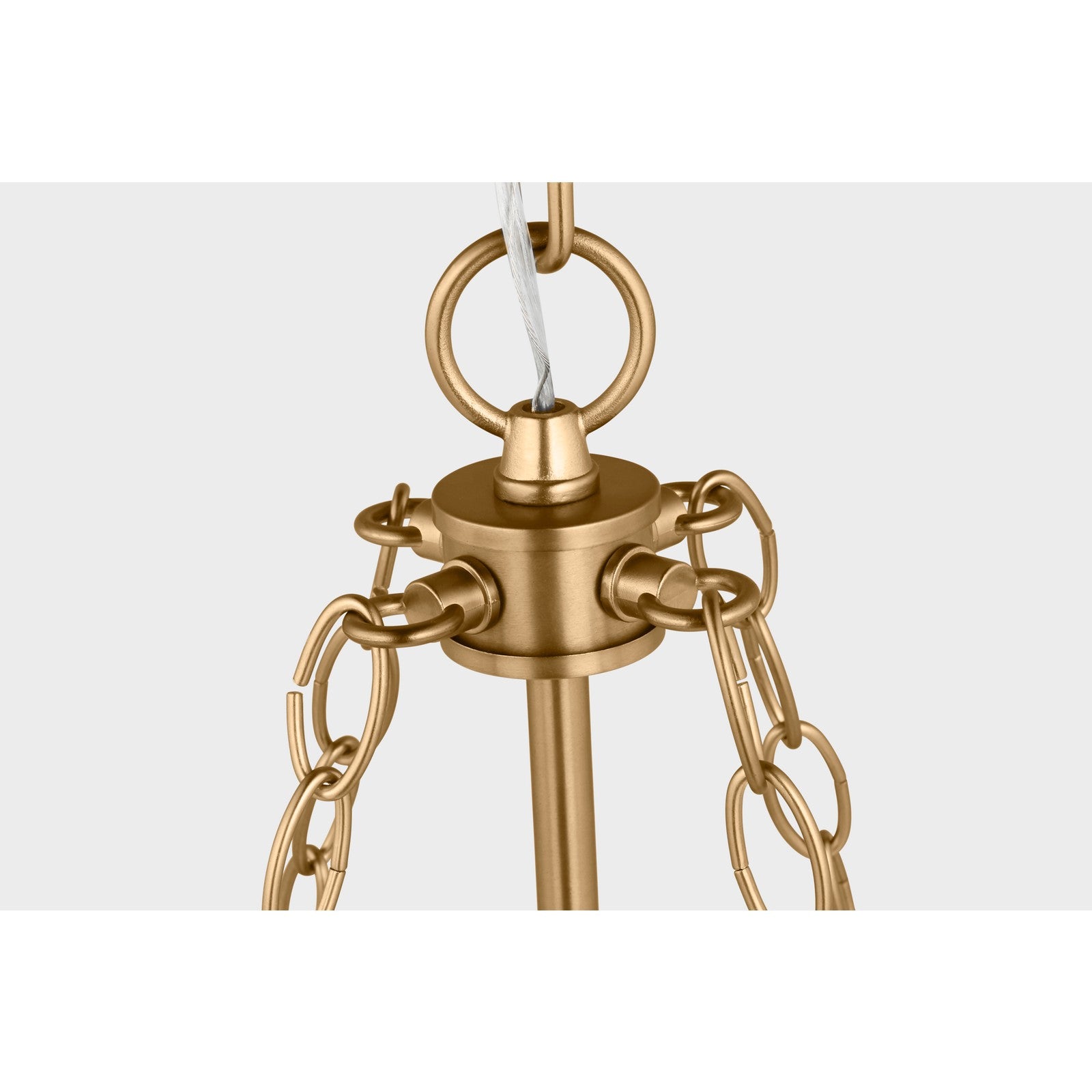 Morrison Small Lantern in Satin Brass with Clear Glass - Visual Comfort Ceiling Lights
