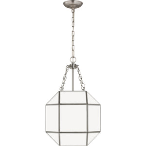 Morrison Small Lantern in Satin Brass with Clear Glass - Visual Comfort Ceiling Lights