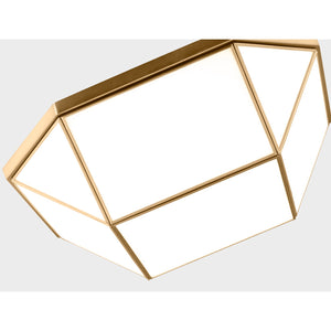 Morrison Four Light Flush Mount Satin Brass - Visual Comfort Ceiling Lights
