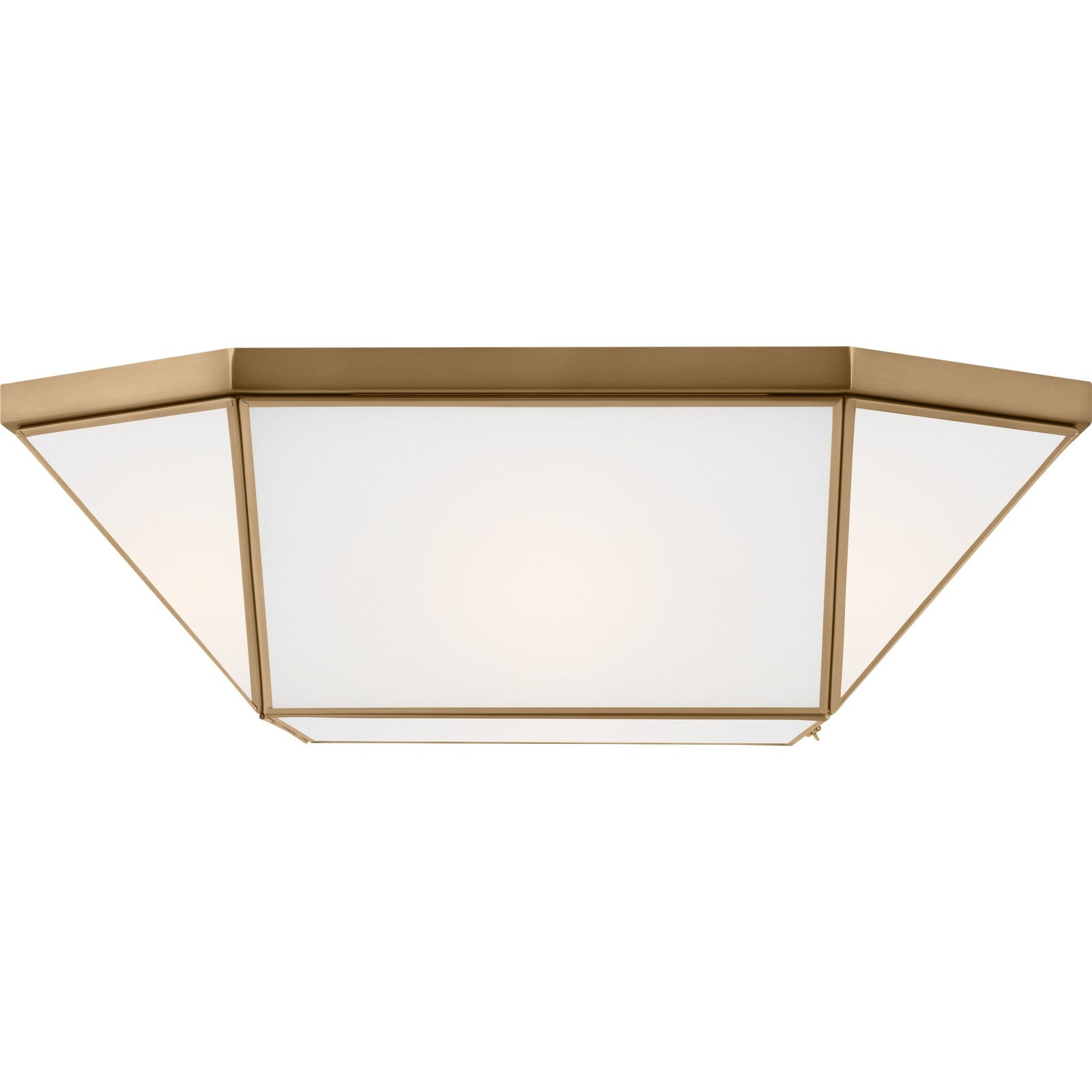 Morrison Four Light Flush Mount Satin Brass - Visual Comfort Ceiling Lights