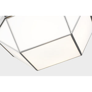 Morrison Four Light Flush Mount Satin Brass - Visual Comfort Ceiling Lights