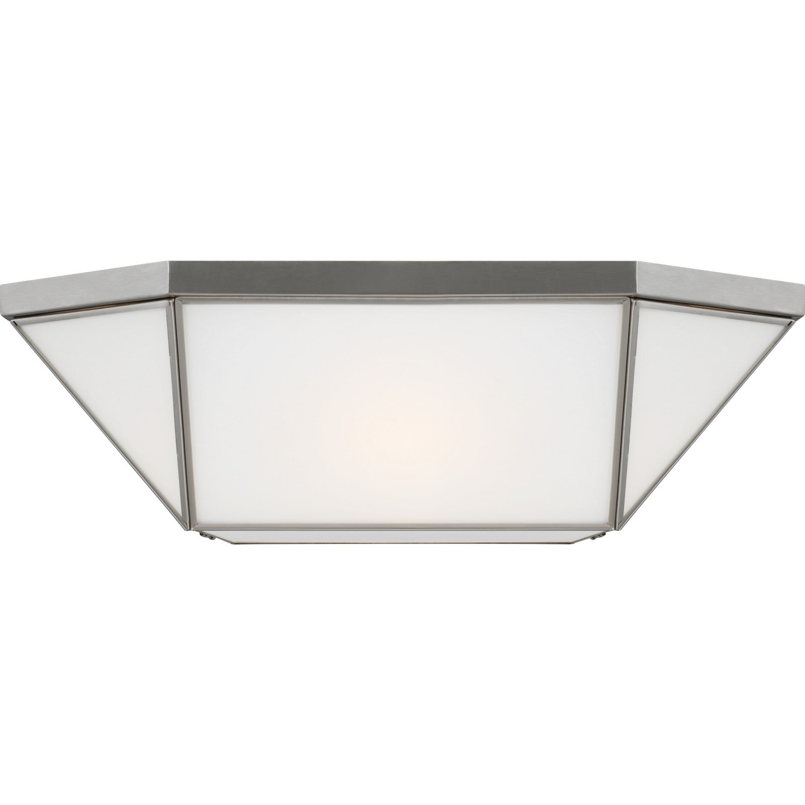 Morrison Four Light Flush Mount Satin Brass - Visual Comfort Ceiling Lights