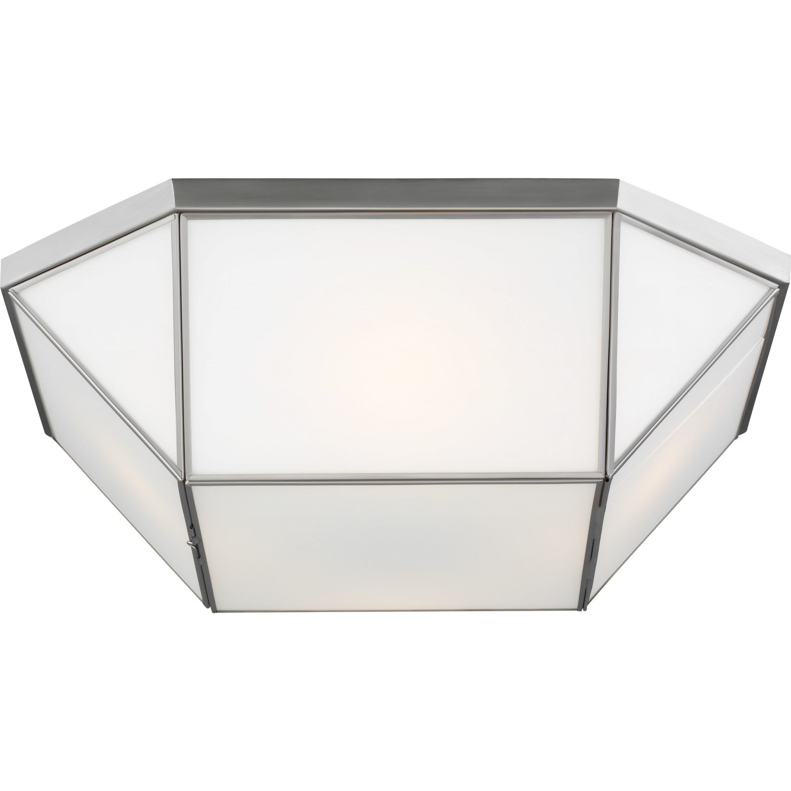Morrison Four Light Flush Mount Satin Brass - Visual Comfort Ceiling Lights