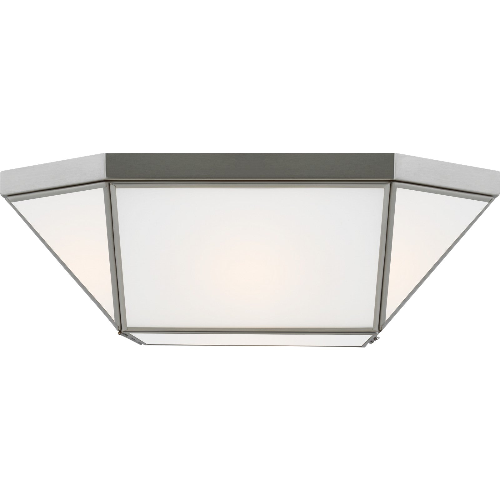 Morrison Two Light Flush Mount Brushed Nickel - Visual Comfort Ceiling Lights