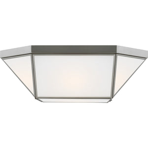 Morrison Two Light Flush Mount Brushed Nickel - Visual Comfort Ceiling Lights