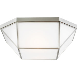 Morrison Two Light Flush Mount Brushed Nickel - Visual Comfort Ceiling Lights