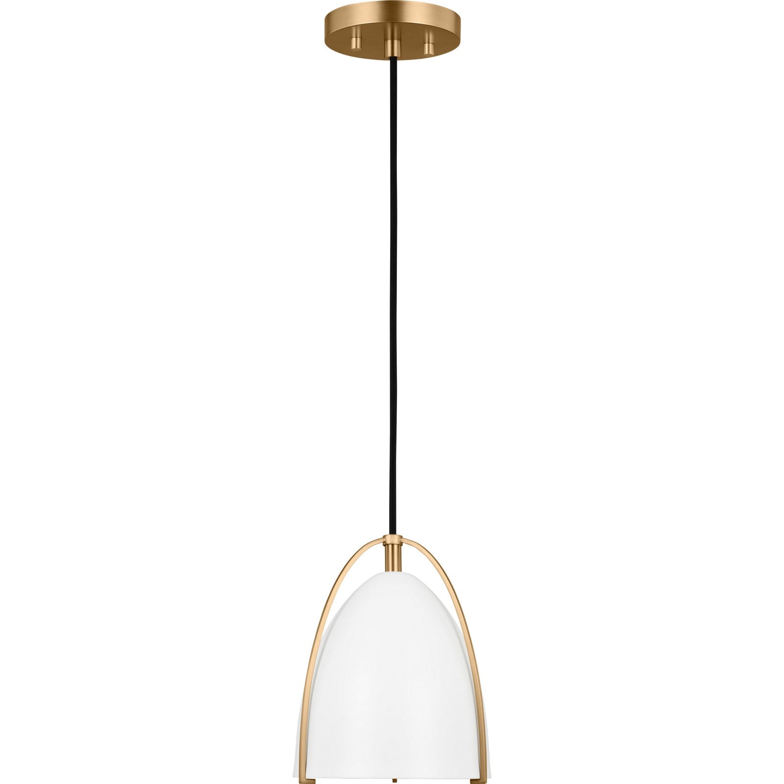 Norman Mini Pendant in Chrome with Midnight Black Steel Shade - Visual Comfort Ceiling Lights