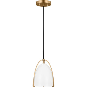 Norman Mini Pendant in Chrome with Midnight Black Steel Shade - Visual Comfort Ceiling Lights