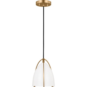 Norman Mini Pendant in Chrome with Midnight Black Steel Shade - Visual Comfort Ceiling Lights