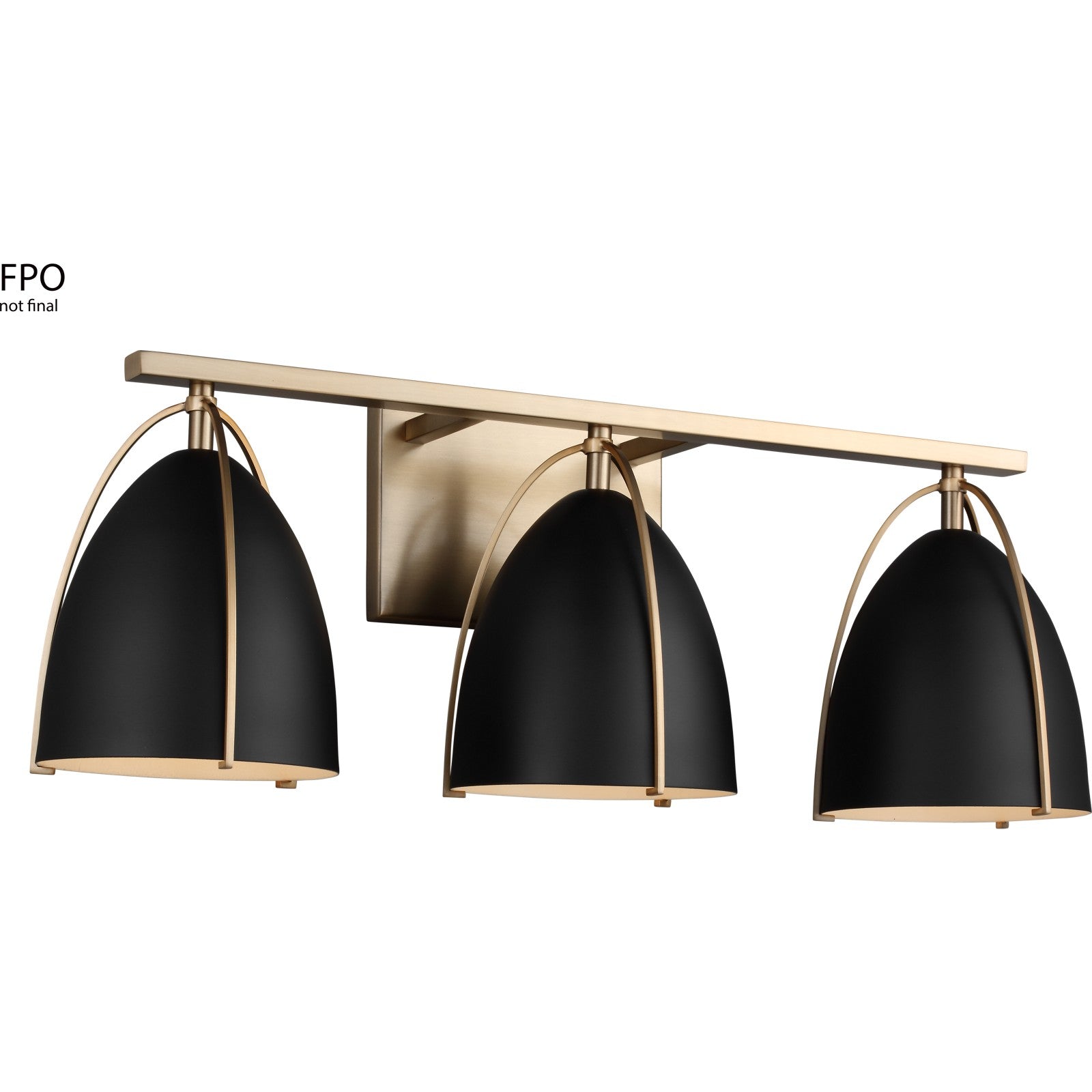 Norman 3-Light Bath Sconce in Chrome with Midnight Black Steel Shades - Visual Comfort Wall Lights