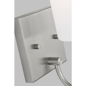 Oak Moore One Light Wall / Bath Sconce Brushed Nickel Bulbs Inc - Visual Comfort Wall Lights