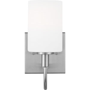 Oak Moore One Light Wall / Bath Sconce Brushed Nickel Bulbs Inc - Visual Comfort Wall Lights