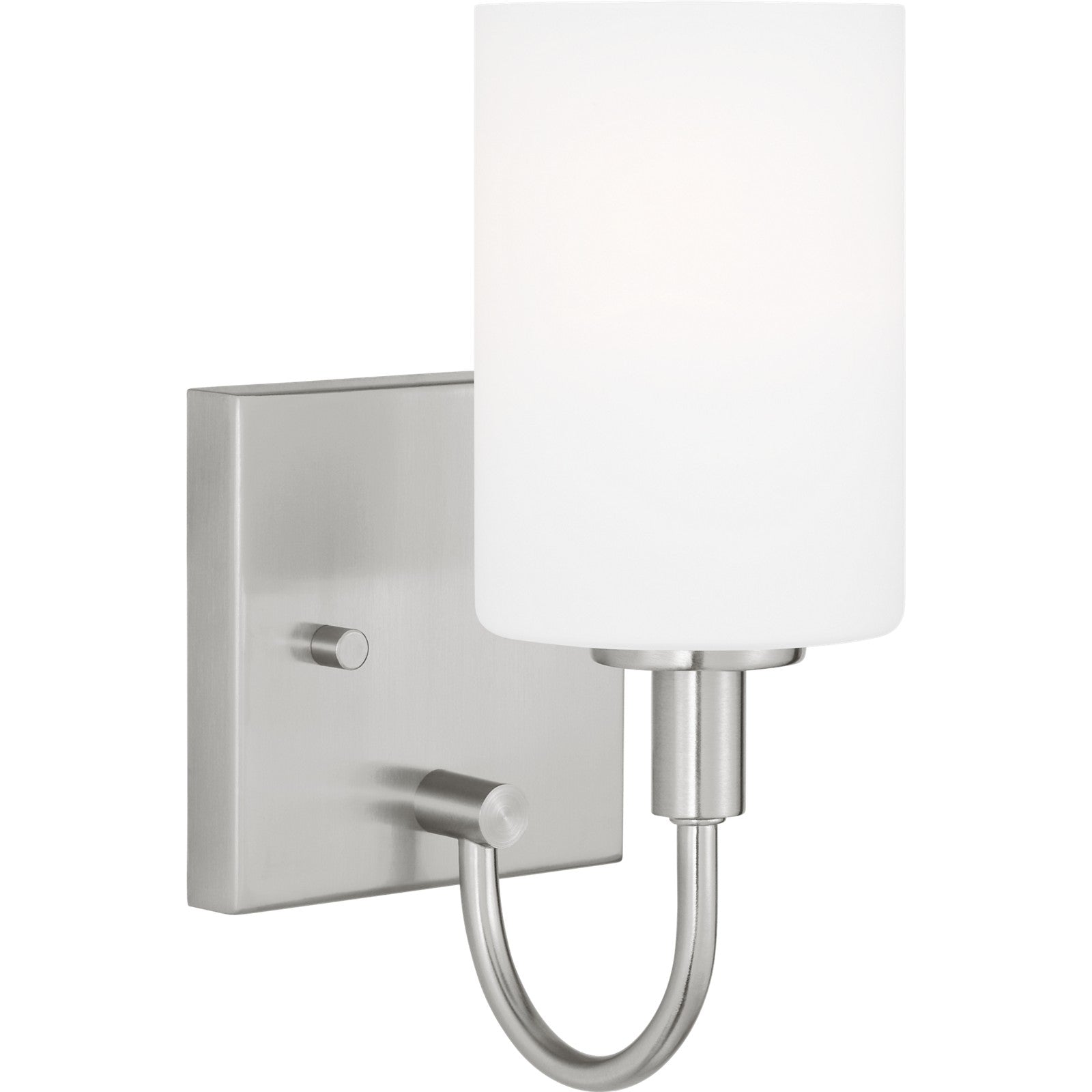 Oak Moore One Light Wall / Bath Sconce Brushed Nickel Bulbs Inc - Visual Comfort Wall Lights