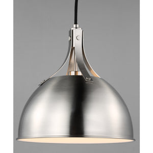 Rockland One Light Pendant Brushed Nickel - Visual Comfort Ceiling Lights