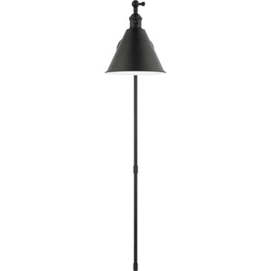 Salem Single Arm One Light Sconce Midnight Black - Visual Comfort Wall Lights