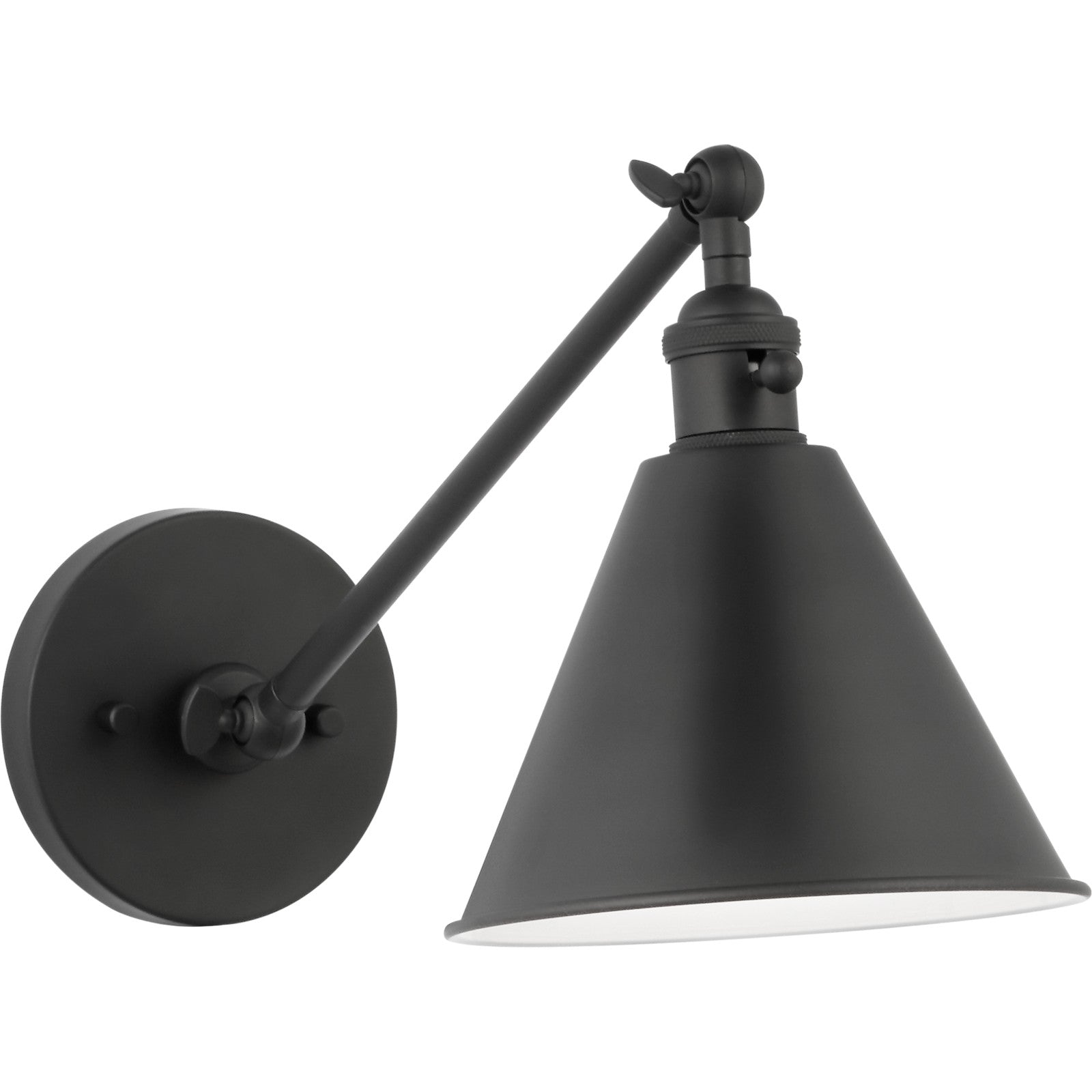 Salem Single Arm One Light Sconce Midnight Black - Visual Comfort Wall Lights
