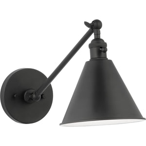 Salem Single Arm One Light Sconce Midnight Black - Visual Comfort Wall Lights