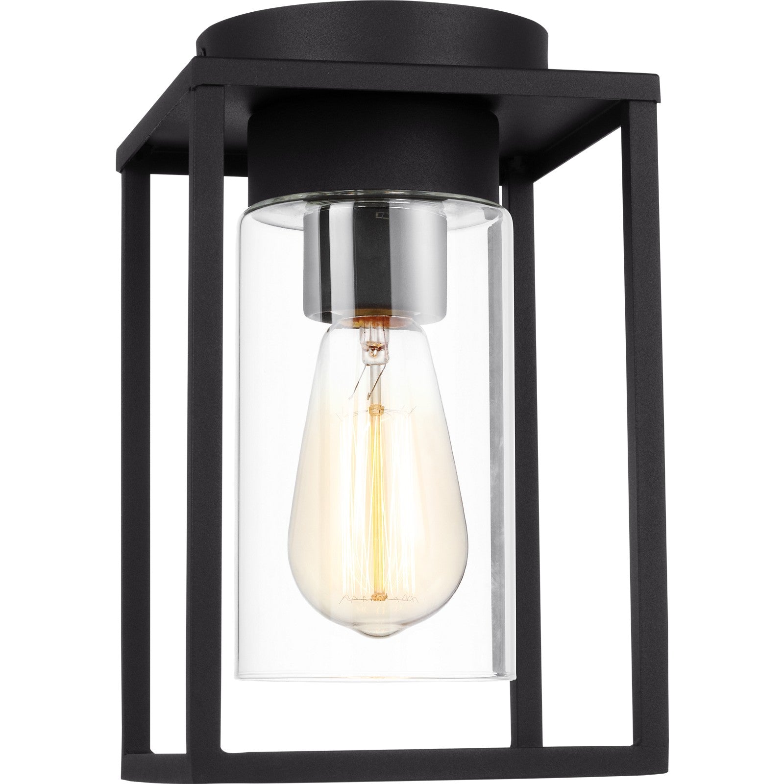 Vado One Light Outdoor Flush Mount Black - Visual Comfort Outdoor Lighting