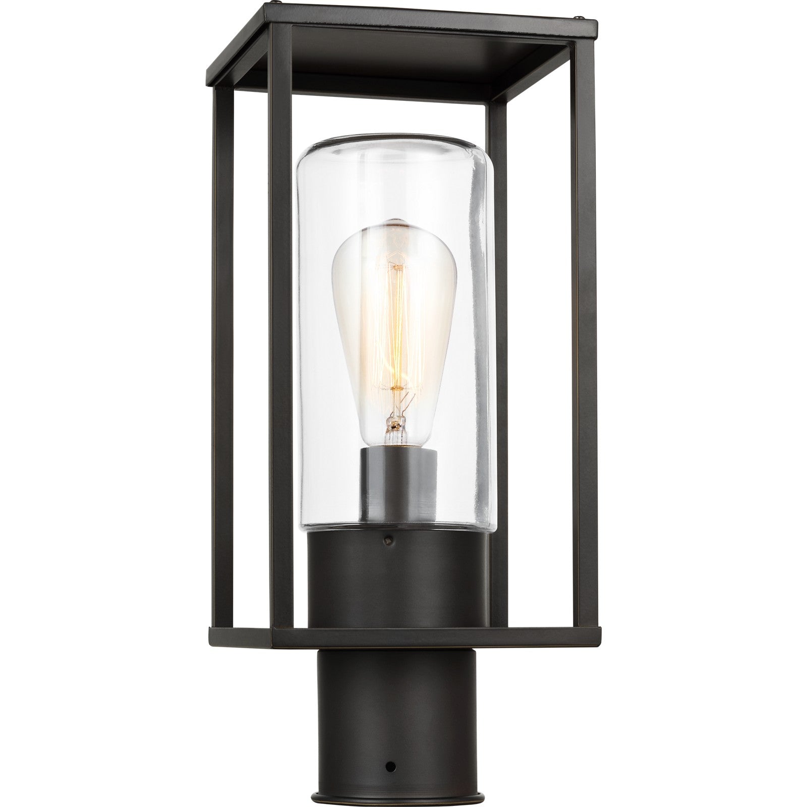 Vado One Light Outdoor Post Lantern Black - Visual Comfort Outdoor Lighting