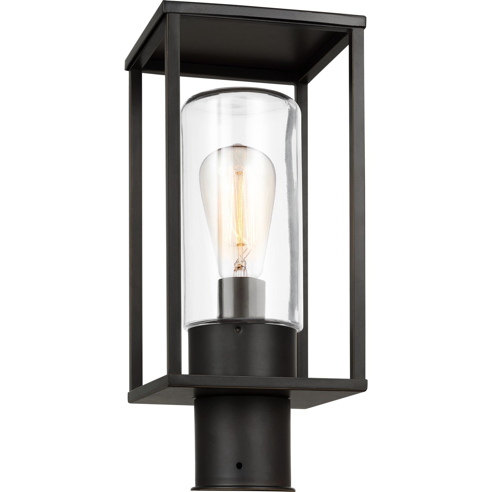 Vado One Light Outdoor Post Lantern Black - Visual Comfort Outdoor Lighting