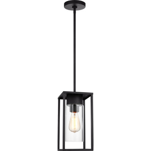 Vado One Light Outdoor Pendant Lantern Black - Visual Comfort Outdoor Lighting
