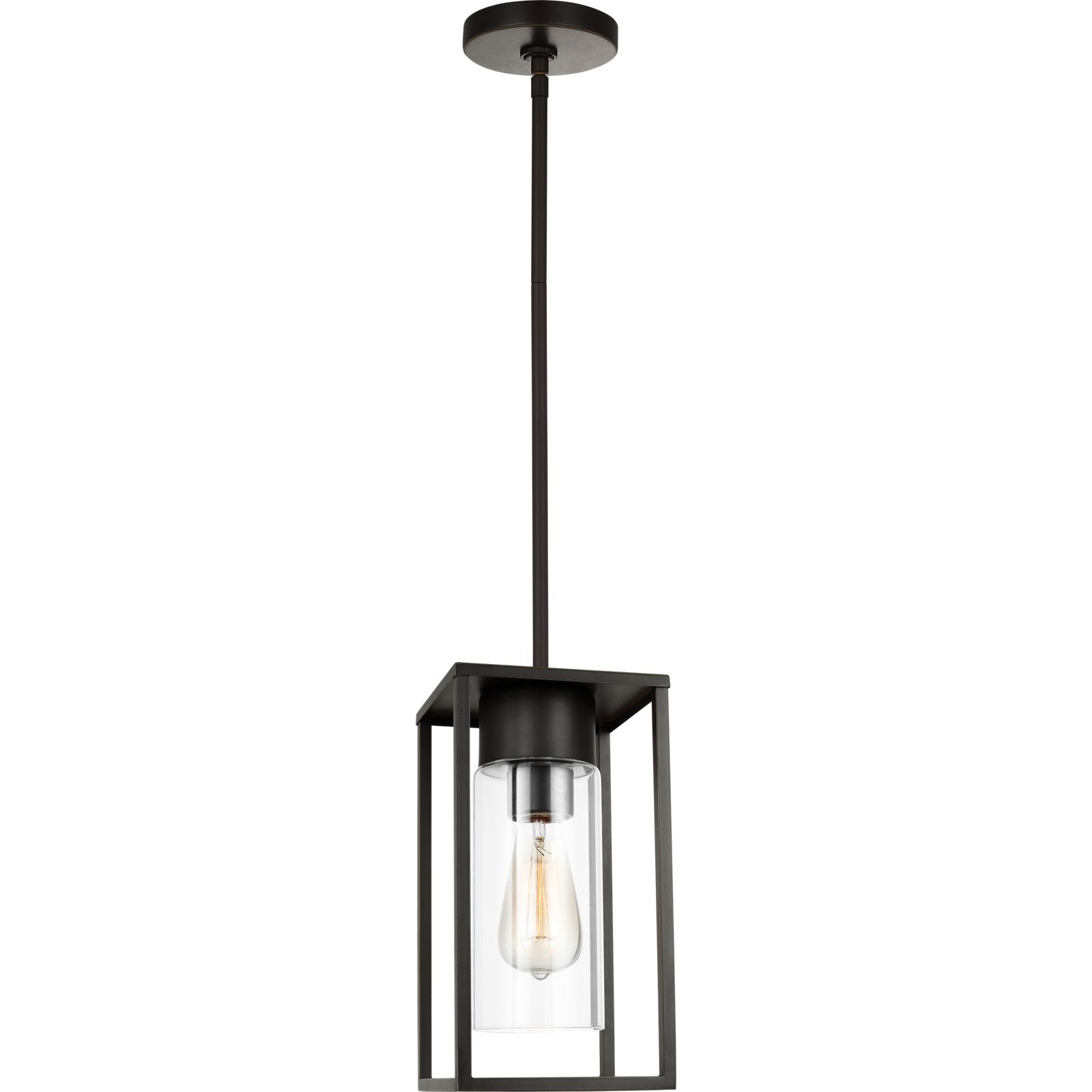 Vado One Light Outdoor Pendant Lantern Black - Visual Comfort Outdoor Lighting