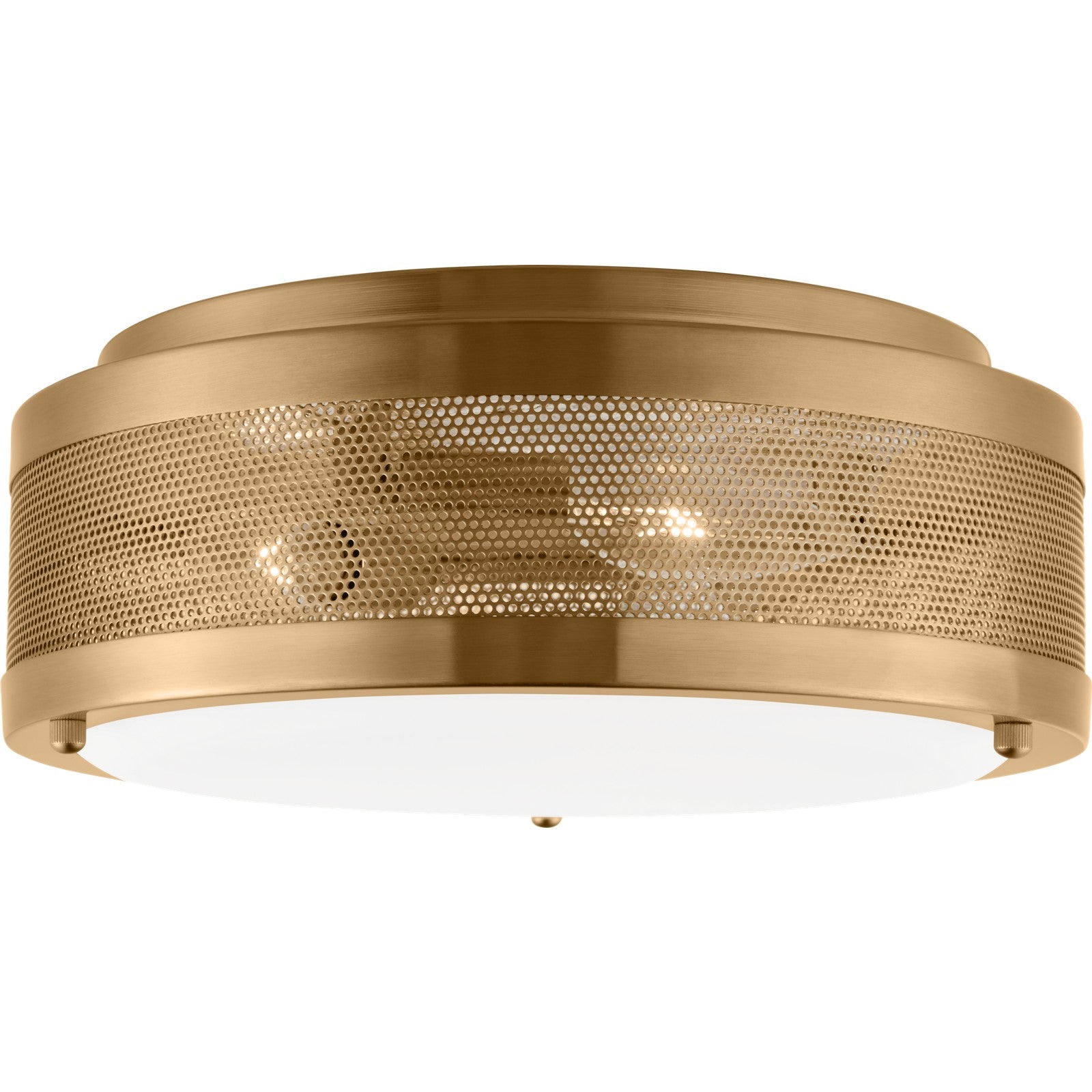 Vander Medium Flush Mount in Midnight Black with Etched Glass / White Inside - Visual Comfort Ceiling Lights