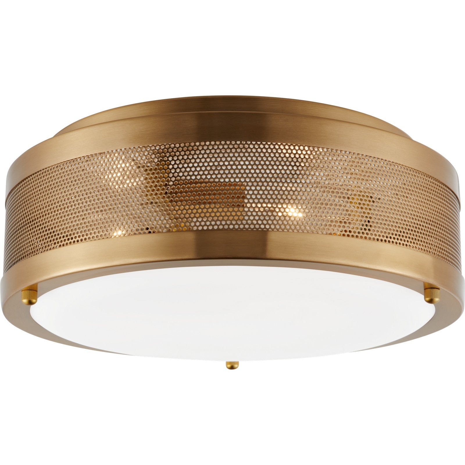 Vander Medium Flush Mount in Midnight Black with Etched Glass / White Inside - Visual Comfort Ceiling Lights